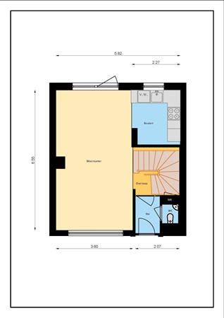 Floorplan - Troelstrastraat 29, 3291 BX Strijen